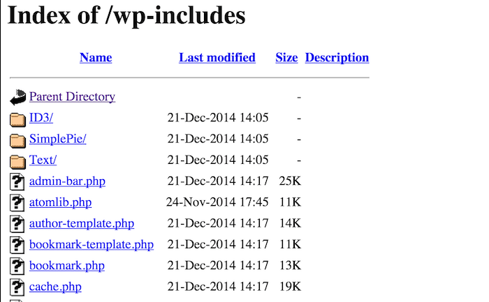 WordPress vulnerabilities - turn off directory browsing