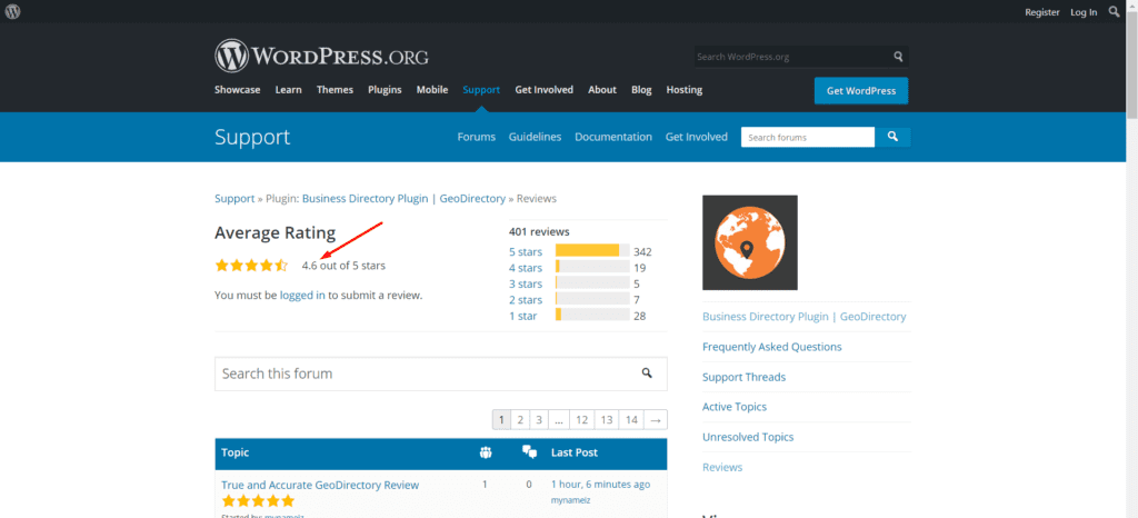 GeoDirectory vs Directorist user rating