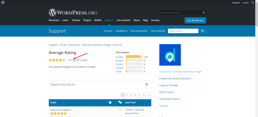 GeoDirectory vs Directorist user rating