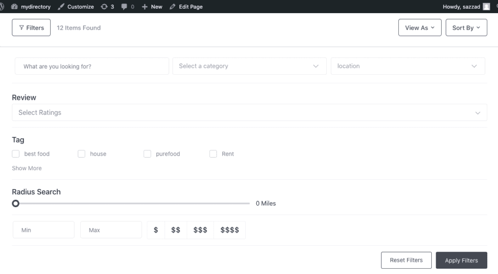 GeoDirectory vs Directorist - advanced search