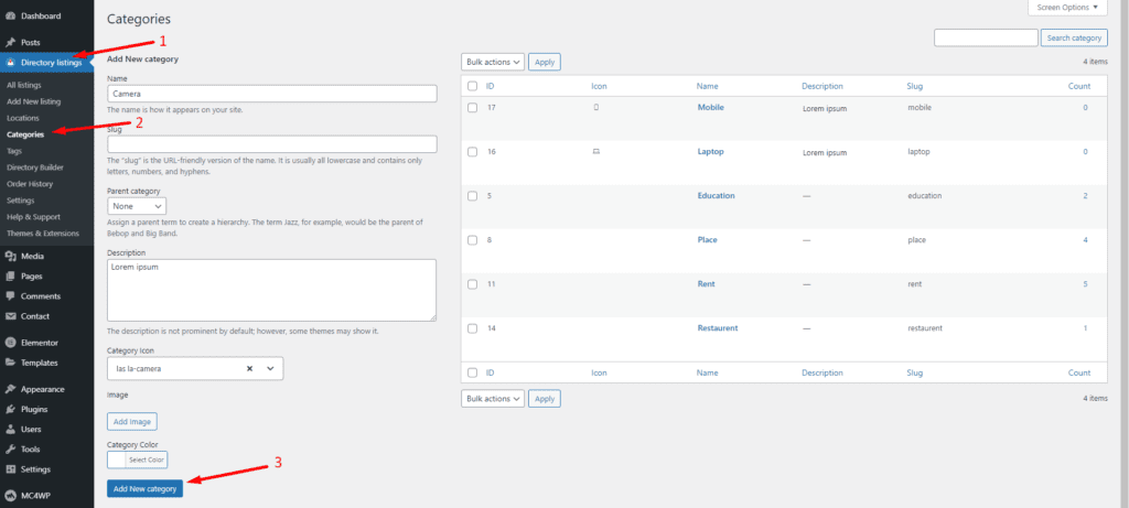 How to Create a Classified Website - creating categories & fields