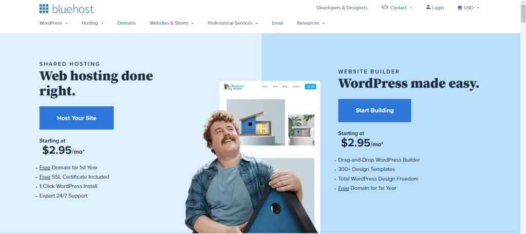 WordPress Hosting - Bluehost