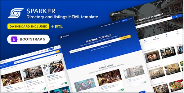 Best Directory Website Templates- Sparker 