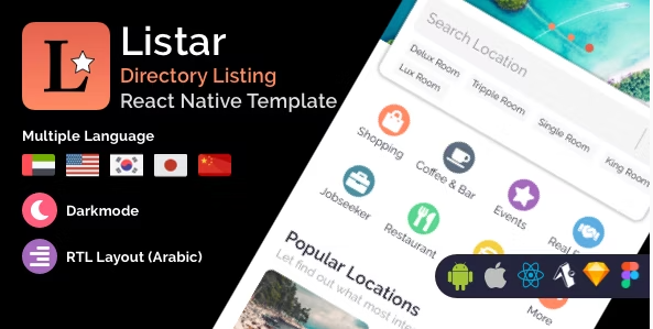 Best Business Directory Mobile App Templates- Listar 