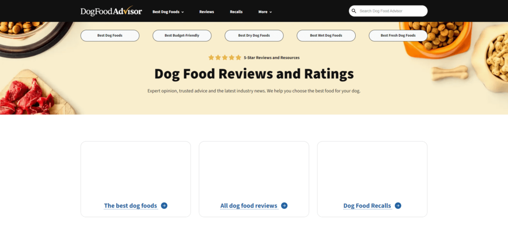 Pet Food Directory Websites 