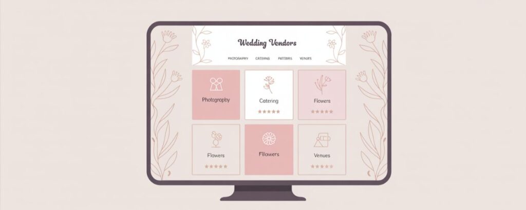 Wedding Vendors Directory UI Design