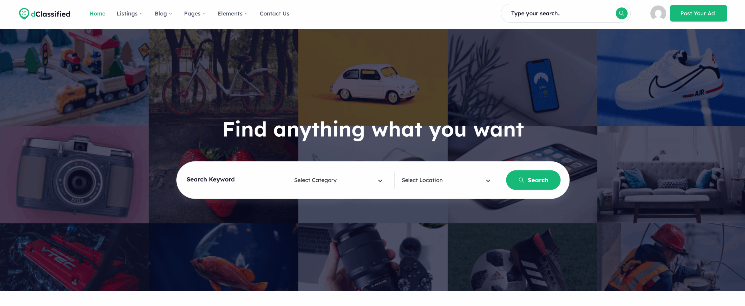 directory website demo homepage