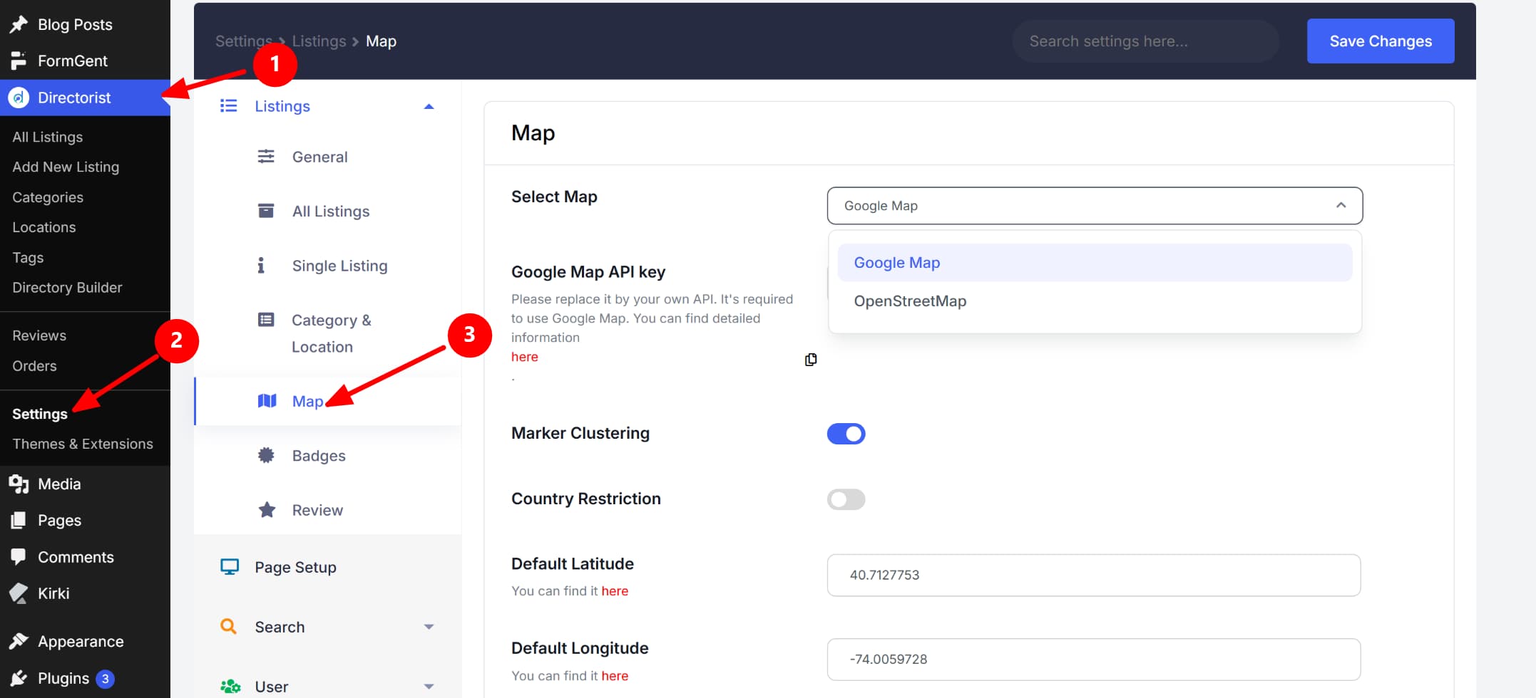 how to add maps on your directory