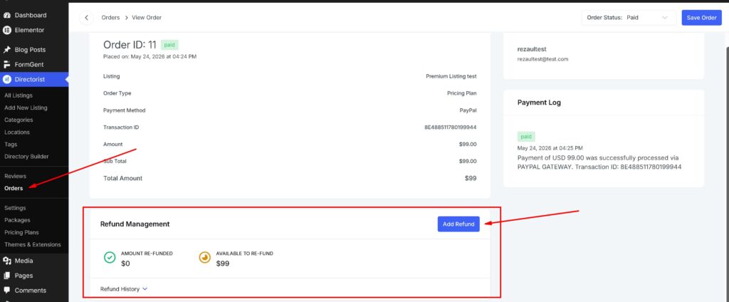 Refund Management